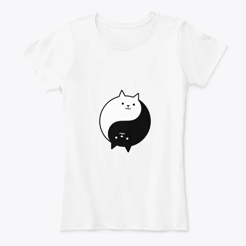 Ying Yang Cats | White and Black Cat 