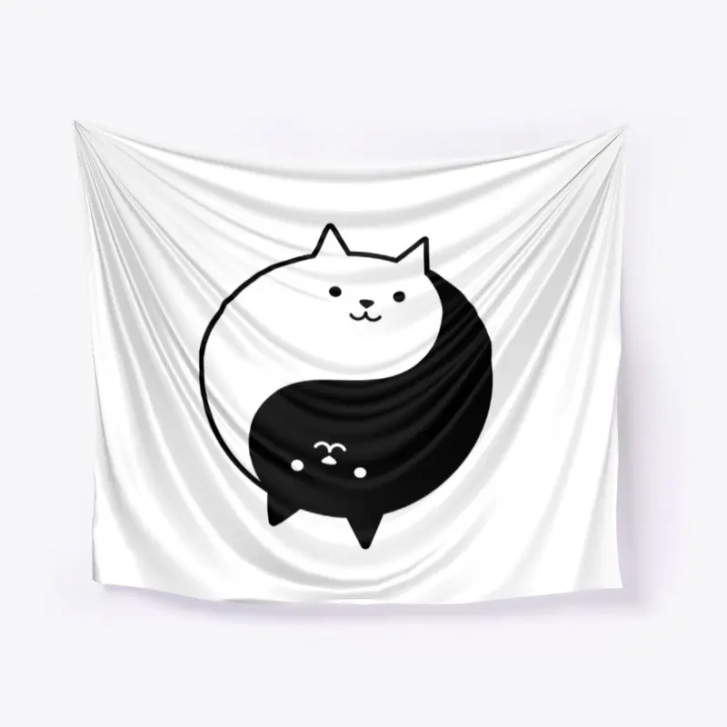 Ying Yang Cats | White and Black Cat 