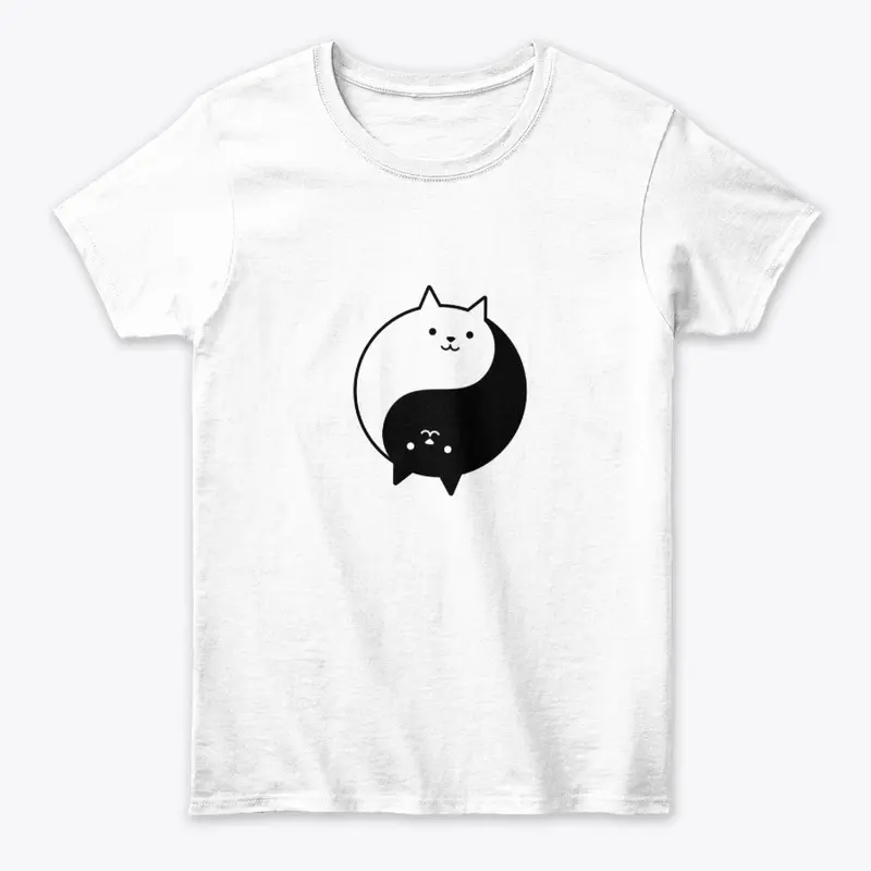 Ying Yang Cats | White and Black Cat 