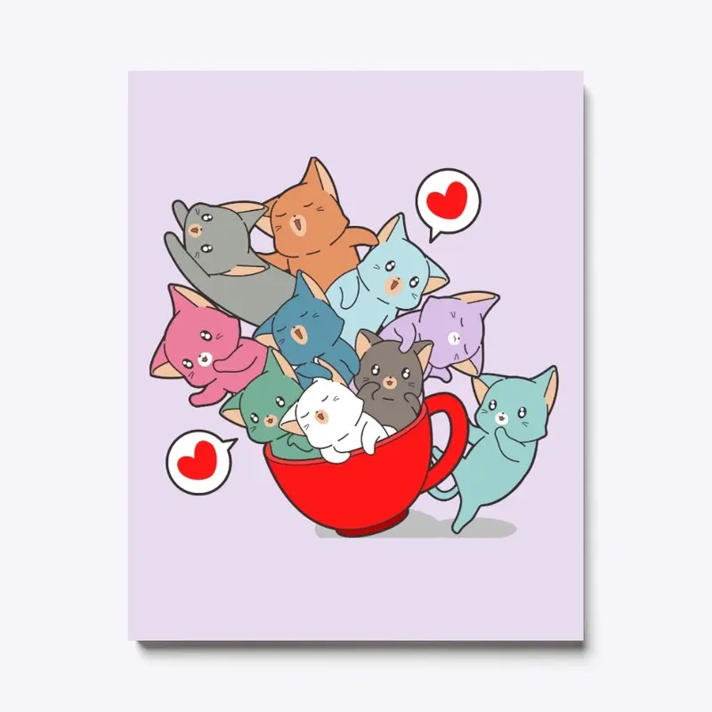 Cats inside a Cup